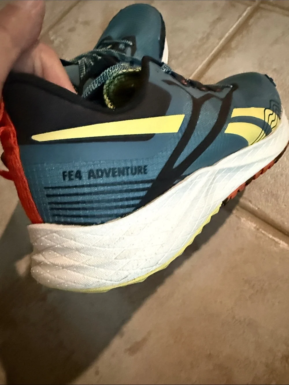 Men's Reebok Performance steel toe  Shoes - Blue with Yellow Accents